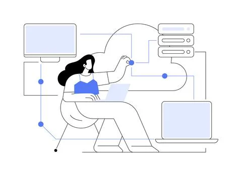 Cloud architect isolated cartoon vector illustrations. Stock Illustration