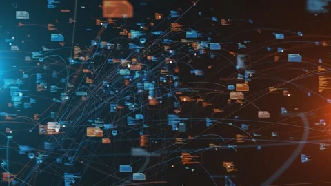 Cloud Architecture Next-Gen Digital Transformation Network Connectivity Future  Stock Footage 303463016