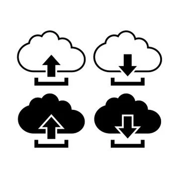 Cloud with arrow icon Illustrazione stock