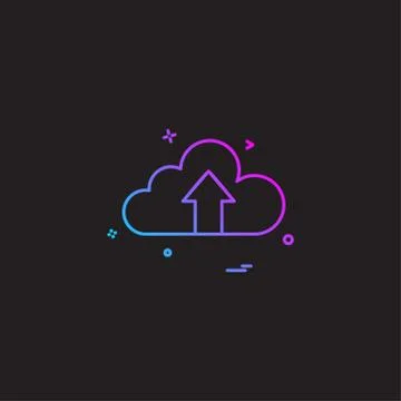 Cloud arrow up icon 库存插图