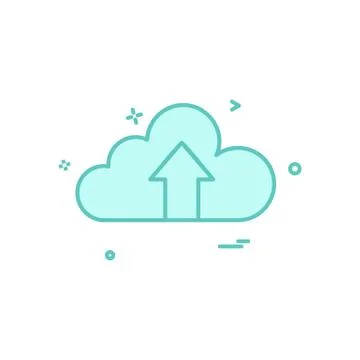 Cloud arrow up icon vector design 库存插图