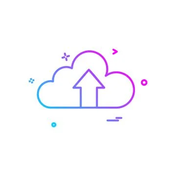 Cloud arrow up icon vector design 库存插图