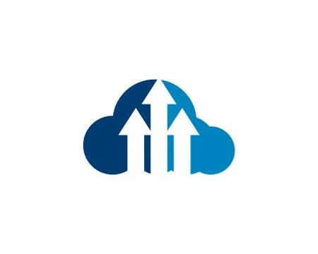 Cloud arrow logo 스톡 일러스트