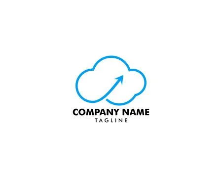 Cloud Arrow Logo Stock Illustration