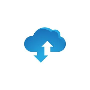 Cloud with arrow vector icon 库存插图
