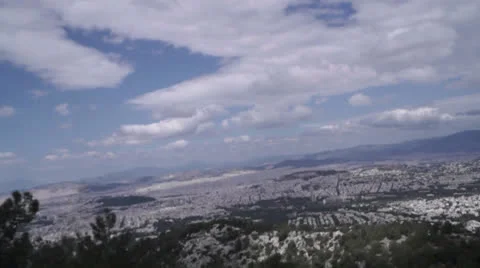 Cloud up to Athens Video stock 23912779