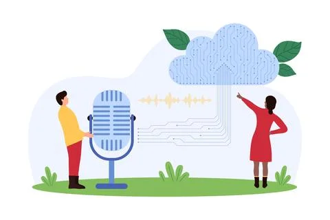 Cloud Audio Recording Concept Stockillustratie