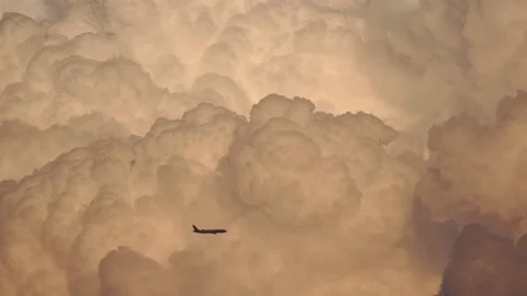 Cloud-Avalanche-Jet-Flyby-NoSpeedRamp Stock Footage