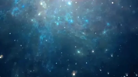 Cloud background animation with particles and light falling, sky blessing Stock Footage 246146416