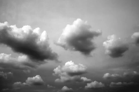 Cloud background black and white. Stock Photos