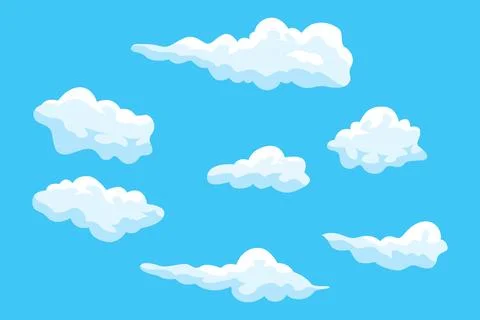 Cloud Background Design, Sky Landscape Illustration, Decoration Vector, Ban.. イラスト素材
