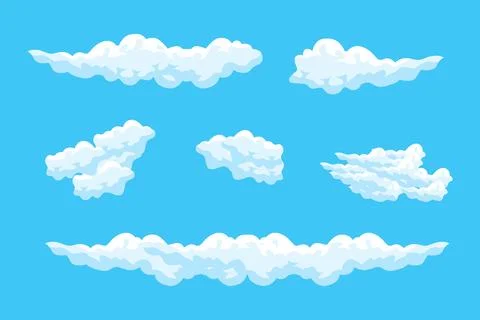 Cloud Background Design, Sky Landscape Illustration, Decoration Vector, Ban.. Stock Illustration
