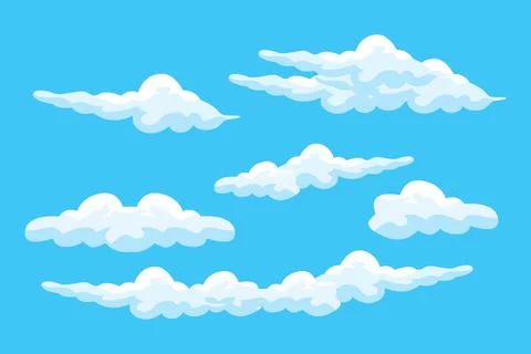 Cloud Background Design, Sky Landscape Illustration, Decoration Vector, Ban.. イラスト素材