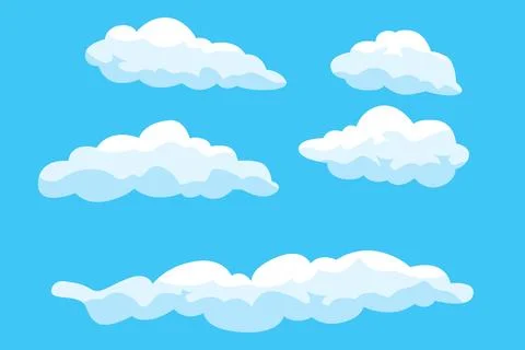 Cloud Background Design, Sky Landscape Illustration, Decoration Vector, Ban.. イラスト素材