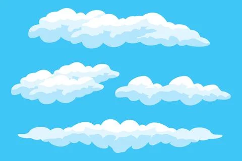 Cloud Background Design, Sky Landscape Illustration, Decoration Vector, Ban.. 스톡 일러스트