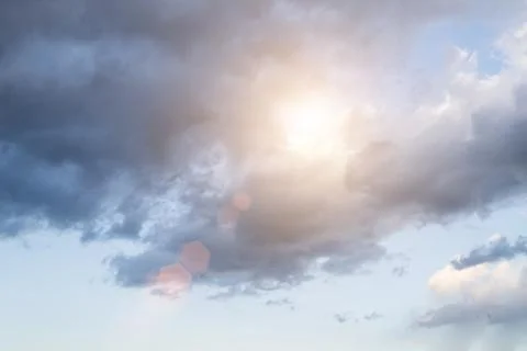 Cloud background with a pastel colored gradient. Stock Photos