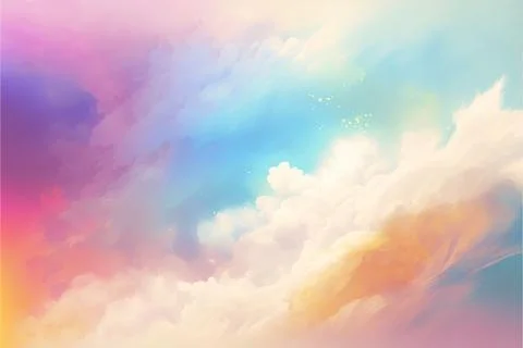 Cloud background with a pastel colour Stock Illustration