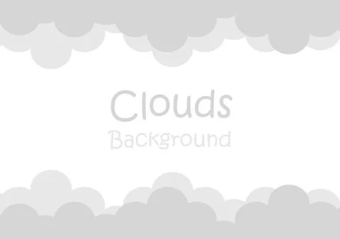 Cloud background on white background Stock Illustration