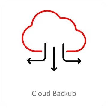 Cloud backup and Big data icon concept Stock Illustration