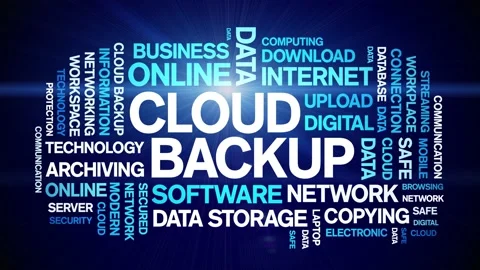 Cloud backup animated word cloud,animati... | Stock Video | Pond5
