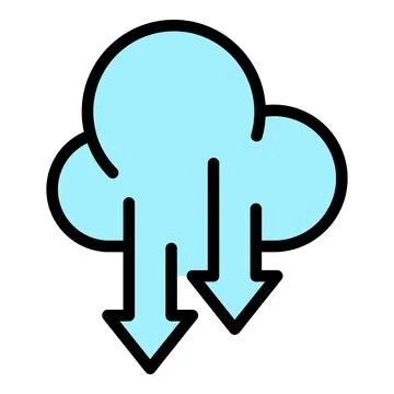 Cloud backup icon vector flat 스톡 일러스트