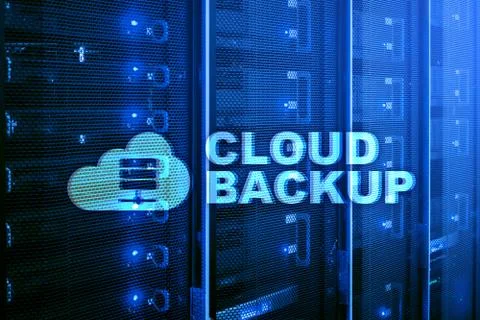 Cloud backup. Server data loss prevention. Cyber security. 스톡 일러스트