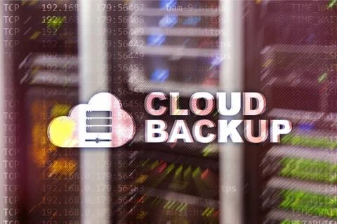 Cloud backup. Server data loss prevention. Cyber security. 스톡 일러스트