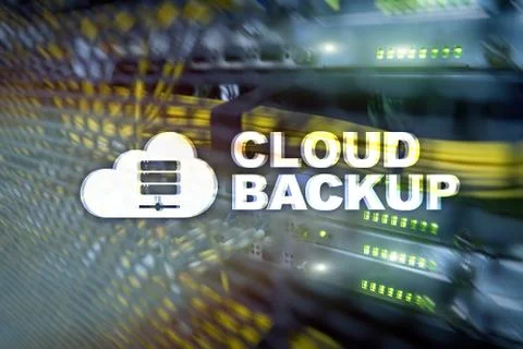 Cloud backup. Server data loss prevention. Cyber security. イラスト素材