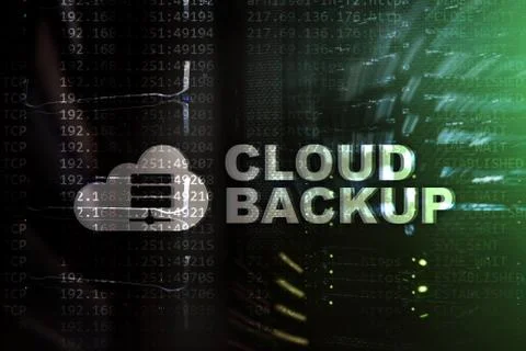 Cloud backup. Server data loss prevention. Cyber security. 스톡 일러스트