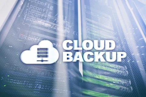 Cloud backup. Server data loss prevention. Cyber security. Stock Photos