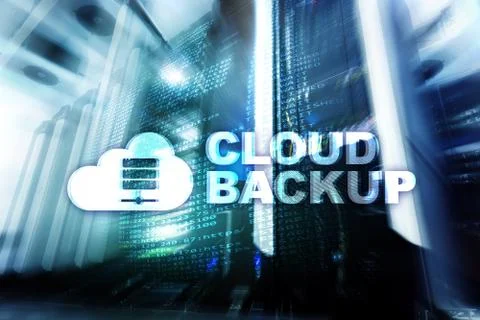 Cloud backup. Server data loss prevention. Cyber security. Stock Photos