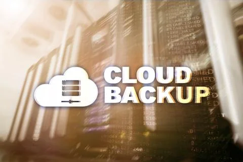 Cloud backup. Server data loss prevention. Cyber security. Stock Photos
