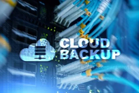 Cloud backup. Server data loss prevention. Cyber security. Foto stock