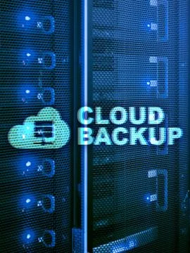 Cloud backup. Server data loss prevention. Cyber security. Stock Photos