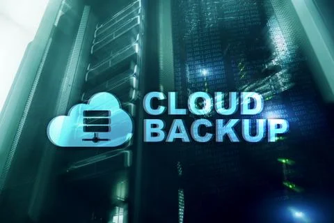 Cloud backup. Server data loss prevention. Cyber security. Stock Photos