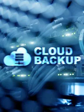 Cloud backup. Server data loss prevention. Cyber security. Foto stock