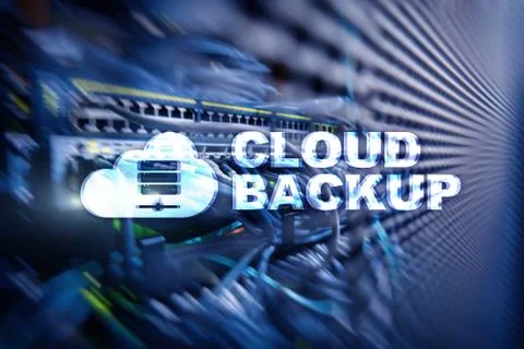 Cloud backup. Server data loss prevention. Cyber security. Stock Photos