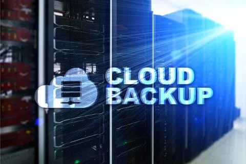 Cloud backup. Server data loss prevention. Cyber security. Stock Photos