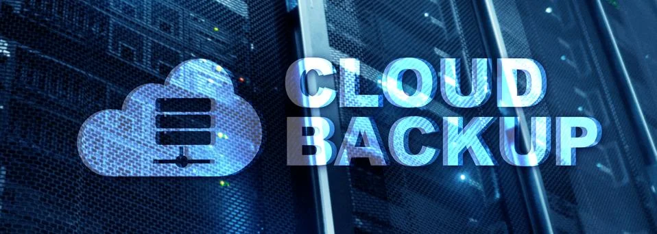 Cloud backup. Server data loss prevention. Cyber security. Stock Photos