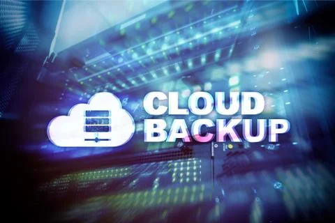 Cloud backup. Server data loss prevention. Cyber security. Foto stock