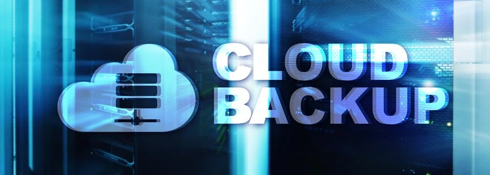 Cloud backup. Server data loss prevention. Cyber security. Foto stock