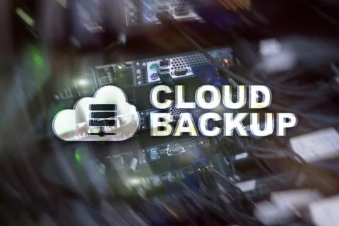 Cloud backup. Server data loss prevention. Cyber security. Stock Photos