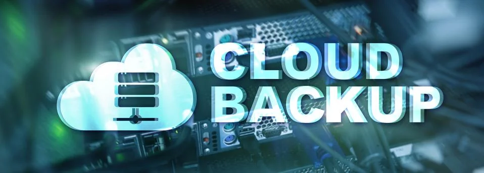 Cloud backup. Server data loss prevention. Cyber security. Stock Photos