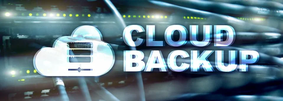 Cloud backup. Server data loss prevention. Cyber security. Stock Photos