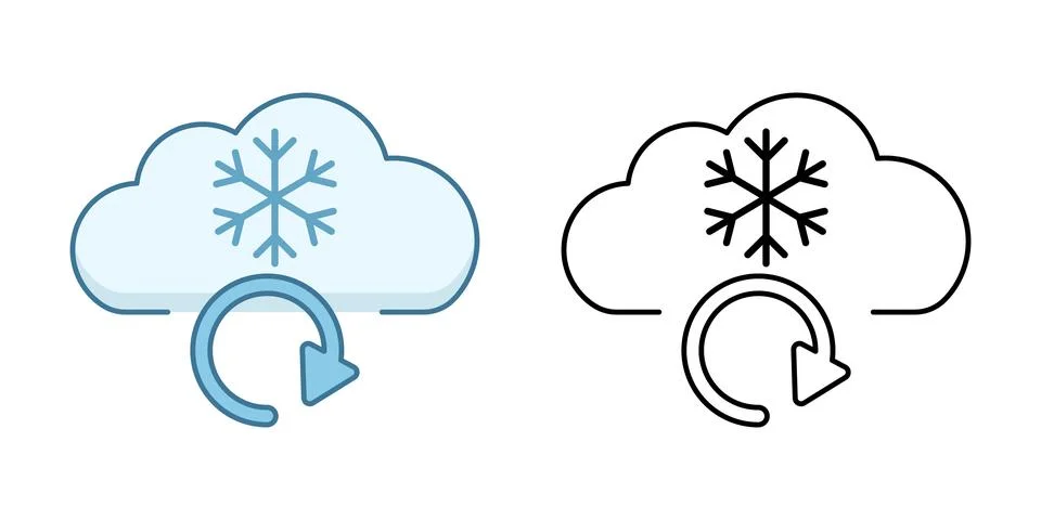 Cloud Backup Snowflake Illustrazione stock
