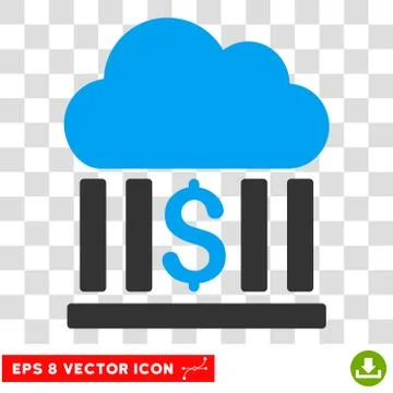 Cloud Bank Vector Icon Stock Illustration