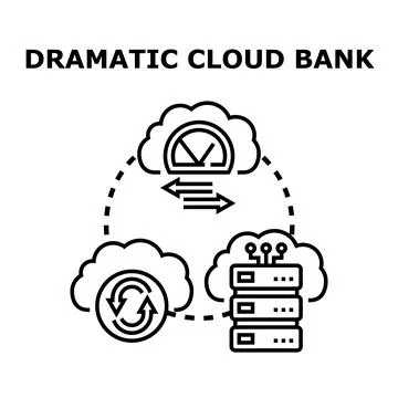 Cloud banking data security storage concept Stockillustratie