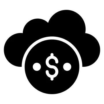 Cloud banking Finance Related Vector Line Icon. Editable Stroke Pixel Perfect Stock Illustration