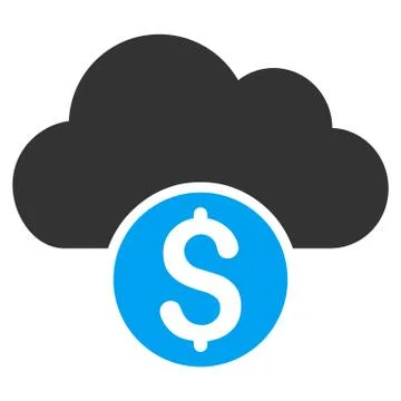 Cloud Banking Flat Vector Icon イラスト素材
