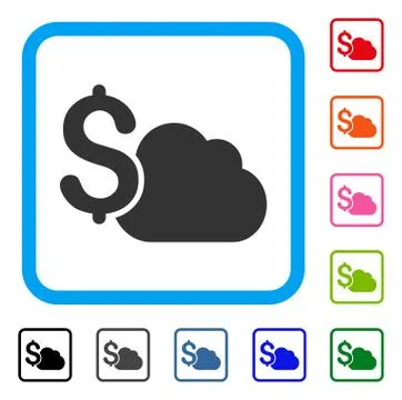Cloud Banking Framed Icon Ilustración de archivo
